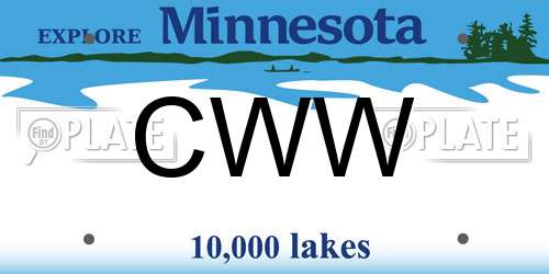 CWW Minnesota License Plate