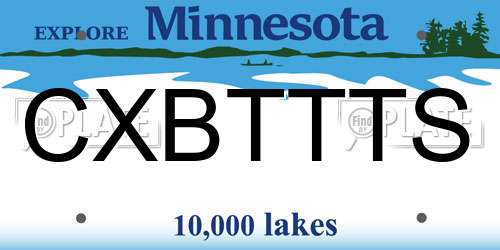 CXBTTTS Minnesota License Plate