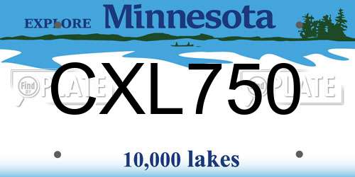 CXL750 Minnesota License Plate