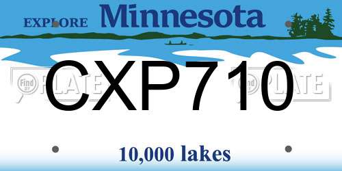 CXP710 Minnesota License Plate