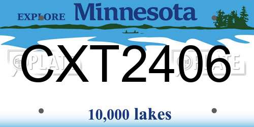 CXT2406 Minnesota License Plate
