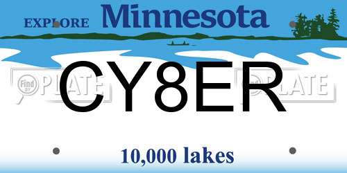 CY8ER Minnesota License Plate