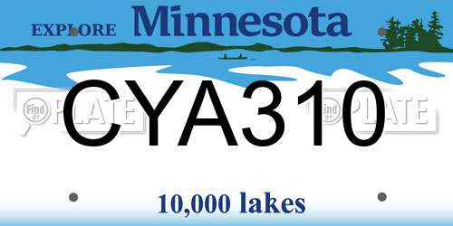 CYA310 Minnesota License Plate
