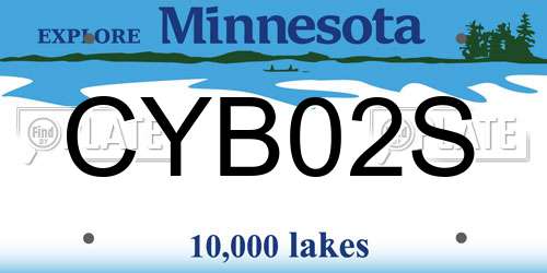 CYB02S Minnesota License Plate