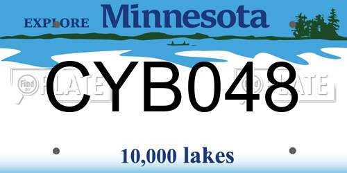 CYB048 Minnesota License Plate