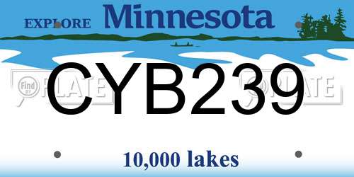 CYB239 Minnesota License Plate