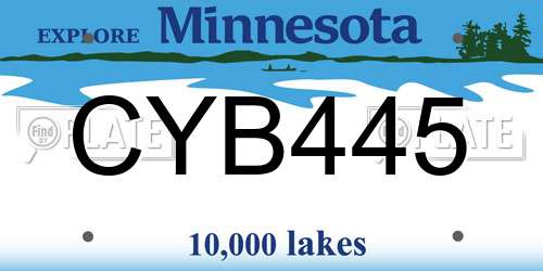 CYB445 Minnesota License Plate
