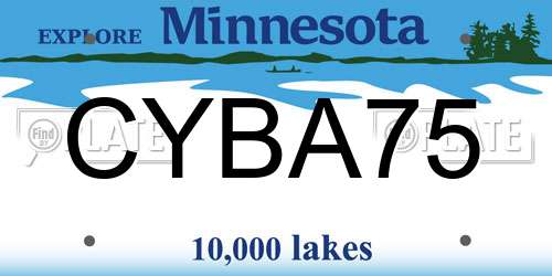 CYBA75 Minnesota License Plate