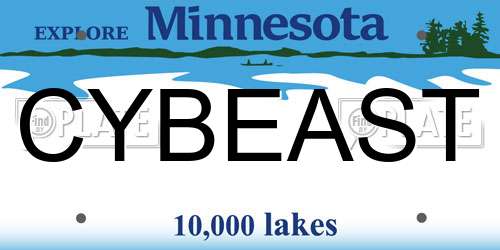CYBEAST Minnesota License Plate