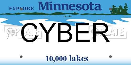 CYBER Minnesota License Plate