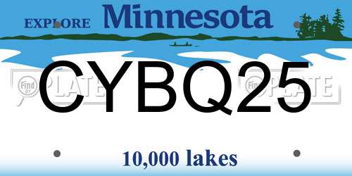 CYBQ25 Minnesota License Plate