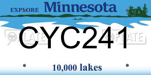 CYC241 Minnesota License Plate