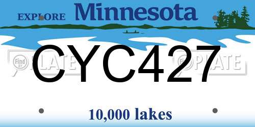 CYC427 Minnesota License Plate