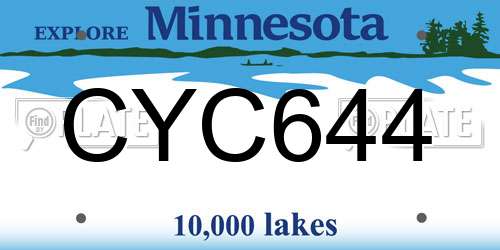 CYC644 Minnesota License Plate