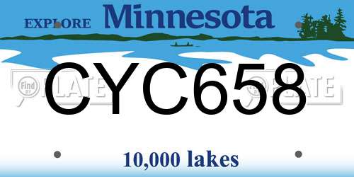 CYC658 Minnesota License Plate