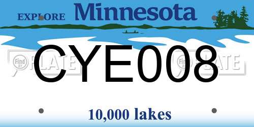 CYE008 Minnesota License Plate