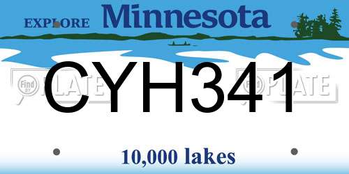 CYH341 Minnesota License Plate