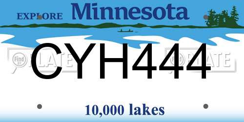 CYH444 Minnesota License Plate