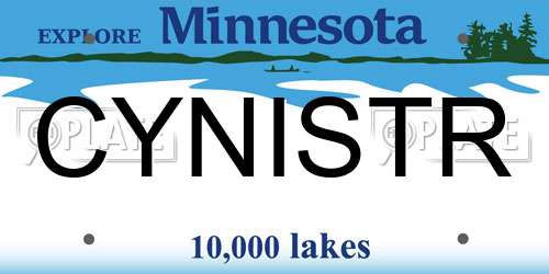 CYNISTR Minnesota License Plate