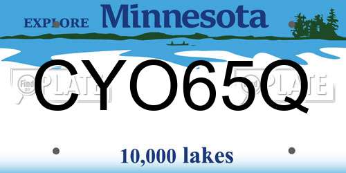 CYO65Q Minnesota License Plate