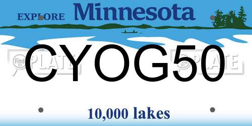 CYOG50 Minnesota License Plate