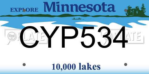 CYP534 Minnesota License Plate