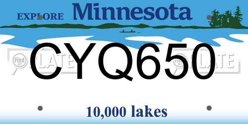CYQ650 Minnesota License Plate