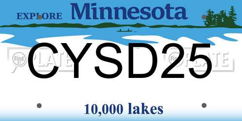 CYSD25 Minnesota License Plate