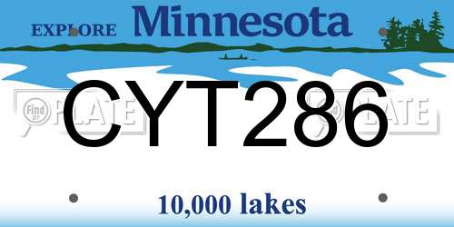 CYT286 Minnesota License Plate