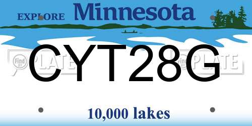 CYT28G Minnesota License Plate
