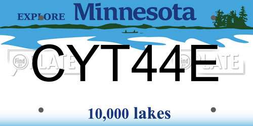 CYT44E Minnesota License Plate