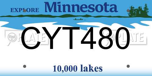 CYT480 Minnesota License Plate