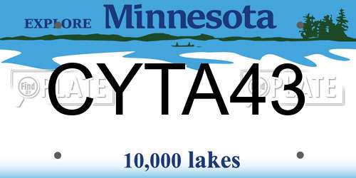 CYTA43 Minnesota License Plate