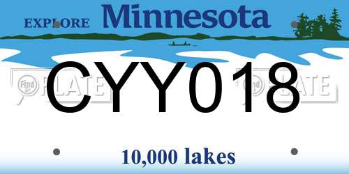 CYY018 Minnesota License Plate