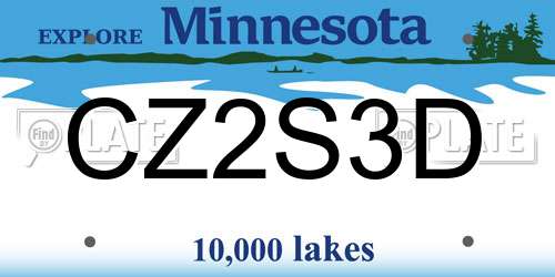 CZ2S3D Minnesota License Plate