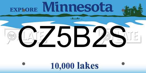 CZ5B2S Minnesota License Plate