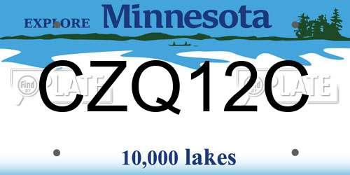 CZQ12C Minnesota License Plate