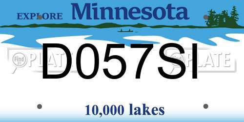 D057SI Minnesota License Plate
