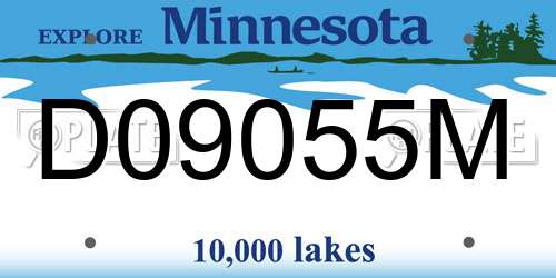 D09055M Minnesota License Plate