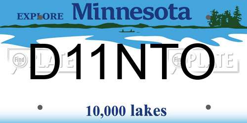 D11NTO Minnesota License Plate