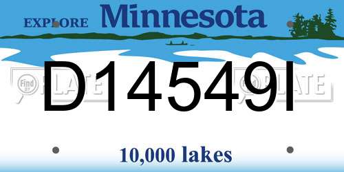 D14549I Minnesota License Plate