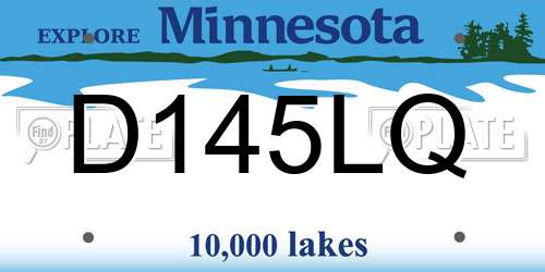 D145LQ Minnesota License Plate
