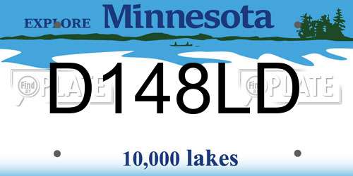 D148LD Minnesota License Plate