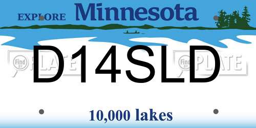 D14SLD Minnesota License Plate