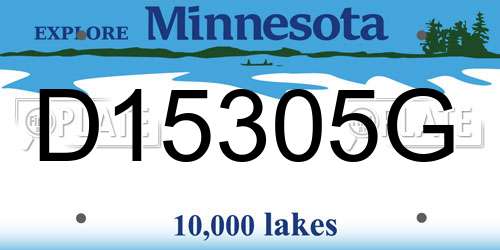 D15305G Minnesota License Plate