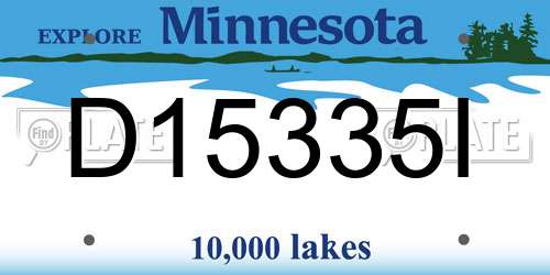 D15335I Minnesota License Plate
