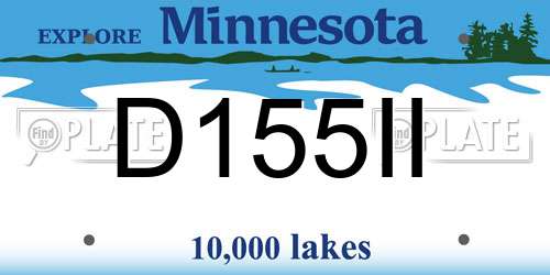 D155II Minnesota License Plate