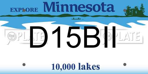 D15BII Minnesota License Plate