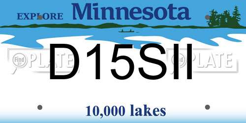 D15SII Minnesota License Plate