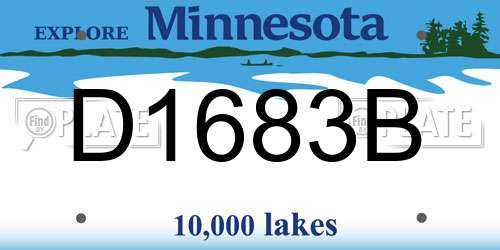 D1683B Minnesota License Plate